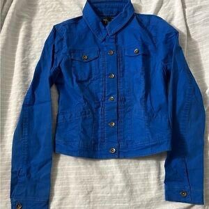 TAXI Denim Blue Cropped  Jacket Size M EUC!